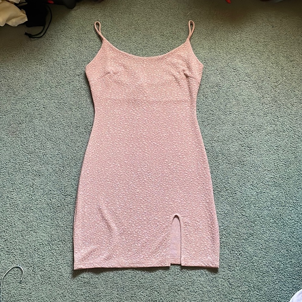 Champagne bodycon slip dress
